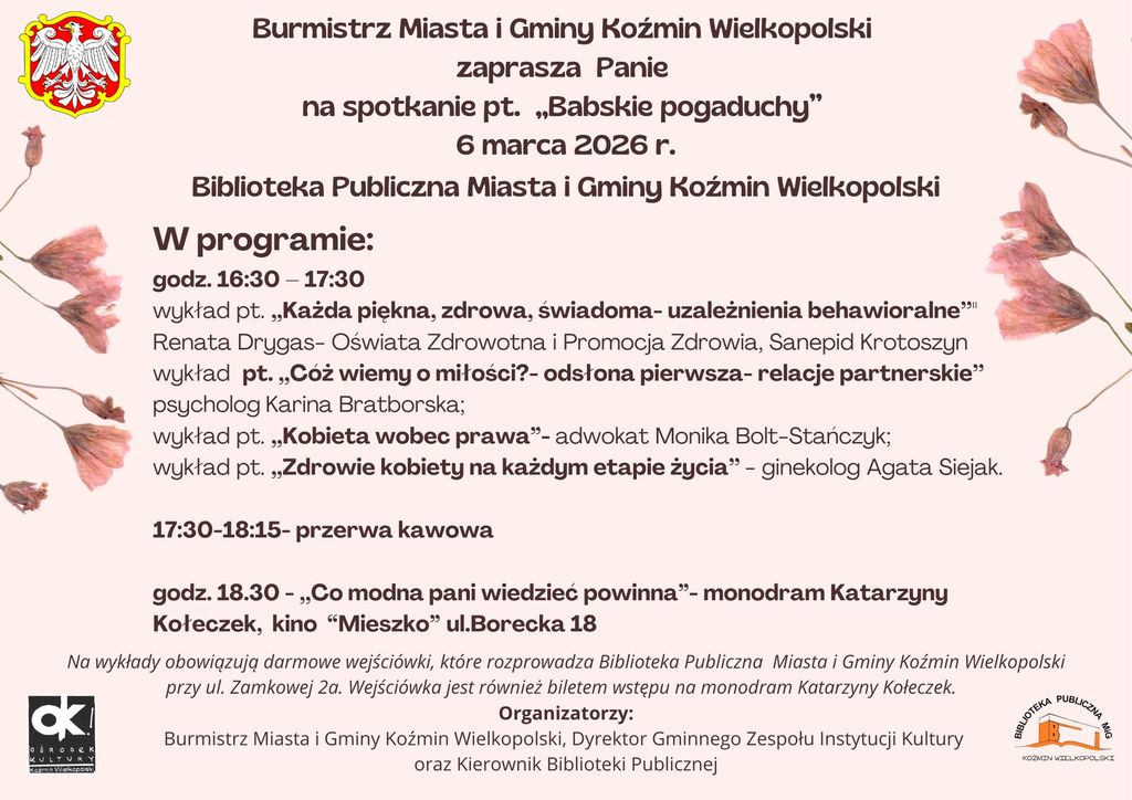 6 marca zapraszamy na „Babskie pogaduchy” 